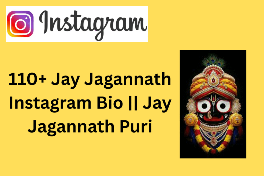 110+ Jay Jagannath Instagram Bio || Jay Jagannath Puri