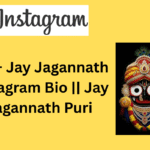 110+ Jay Jagannath Instagram Bio || Jay Jagannath Puri