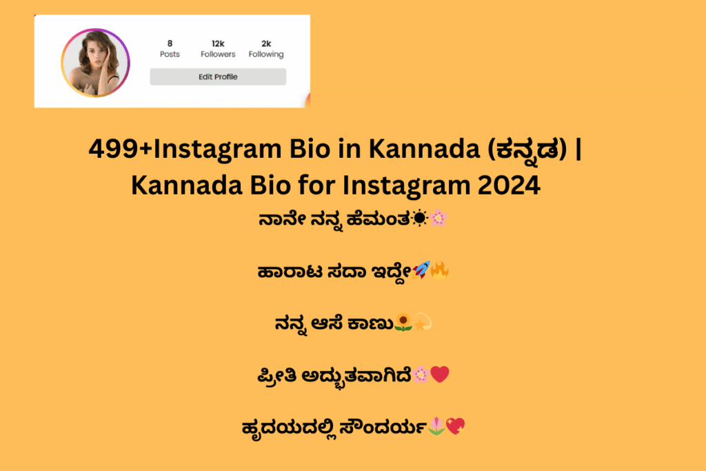 499+Instagram Bio in Kannada (ಕನ್ನಡ) | Kannada Bio for Instagram 2024
